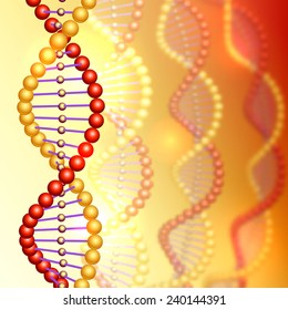 Abstract molecules design. Vector illustration. DNA.