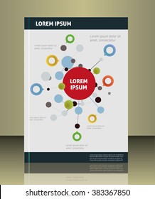 Projeto de moléculas abstratas. Ilustração vetorial. Elementos infográficos.