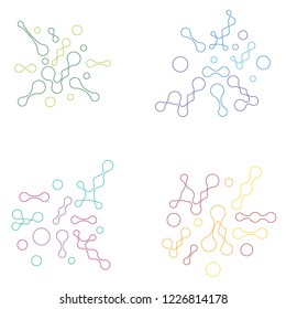 Abstract molecules design. Vector illustration.bright molecules