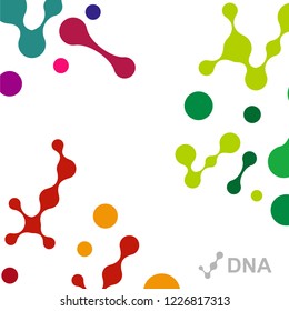 Abstract molecules design. Vector illustration.bright molecules