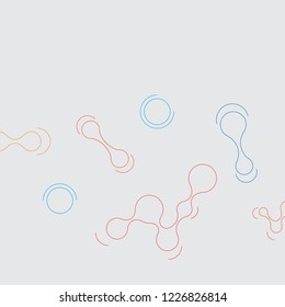 Abstract molecules design. Vector illustration.bright molecules