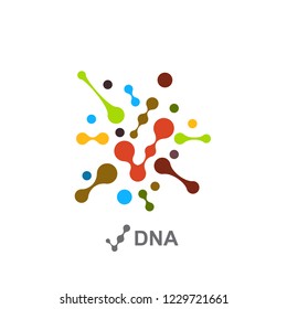 Abstract molecules design. Vector illustration.bright molecules.