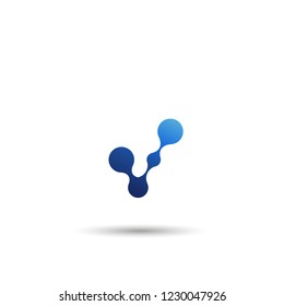 Abstract molecules design. Vector illustration.bright molecules.