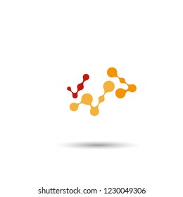 Abstract molecules design. Vector illustration.bright molecules.