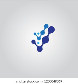 Abstract molecules design. Vector illustration.bright molecules.