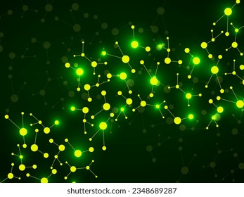 Abstract molecules DNA. Science background. Vector illustration