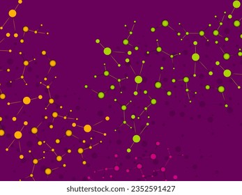 Abstrakte Moleküle DNA. Wissenschaftshintergrund. Vektorgrafik