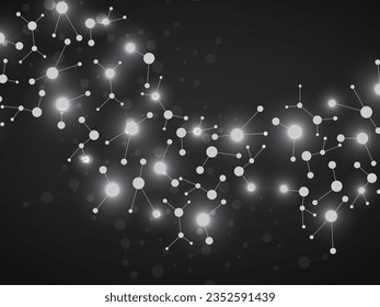 Abstract molecules DNA. Science background. Vector illustration