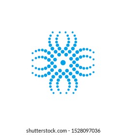 abstract molecules logo design template