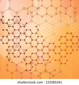 Abstract molecules medical background