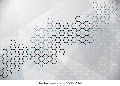 Abstract molecules medical background