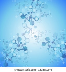 Abstract molecules medical background