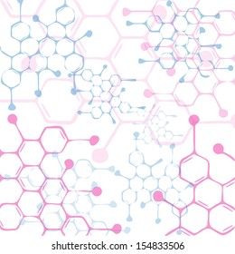 Abstract molecules medical background