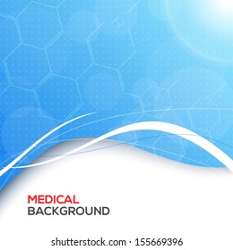 Abstract molecules medical background.