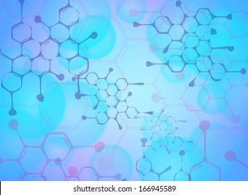 Abstract molecules medical background