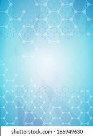 Abstract molecules medical background