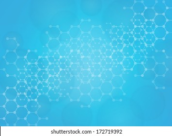 Abstract molecules medical background