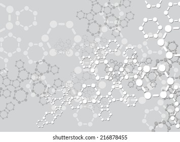 Abstract molecules medical background