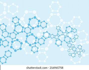Abstract molecules medical background