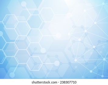 Abstract molecules medical background