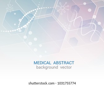 Abstract molecules medical background concept template design Vector Illustration.