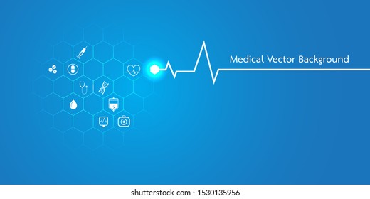 Abstract molecules medical background concept template design Vector Illustration.