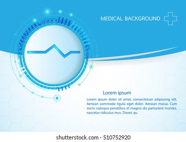 Abstract molecules medical background concept template design Vector Illustration.