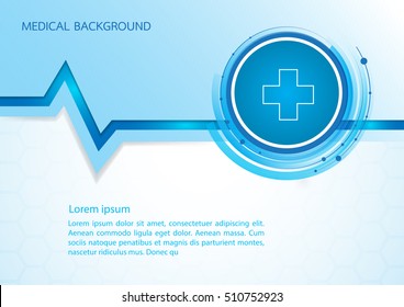 Abstract molecules medical background concept template design Vector Illustration.