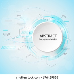Abstract molecules medical background concept template design Vector Illustration.