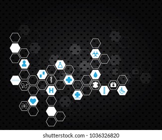 Abstract molecules medical background. EPS 10.