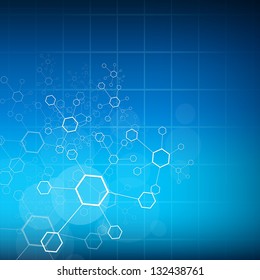 Abstract molecules medical background. EPS 10.