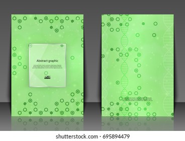 Abstract molecules medical background. Flyer template with abstract background. Eps10 Vector illustration.