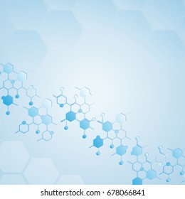 Abstract molecules medical background. illustration