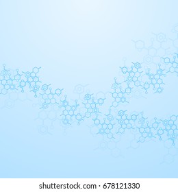 Abstract molecules medical background. illustration