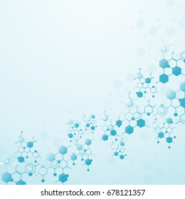 Abstract molecules medical background. illustration