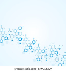 Abstract molecules medical background. illustration