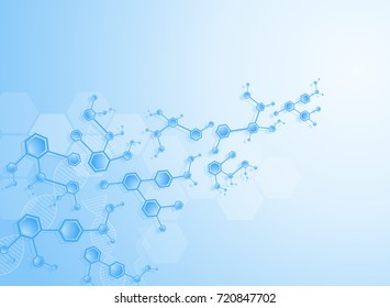 Abstract molecules medical background. illustration