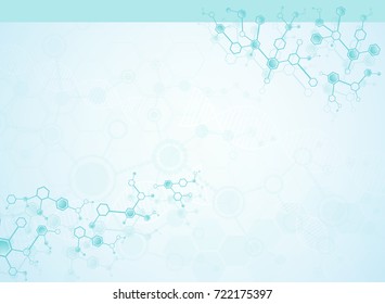 Abstract molecules medical background. illustration