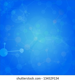 Abstract molecules medical background (Vector).