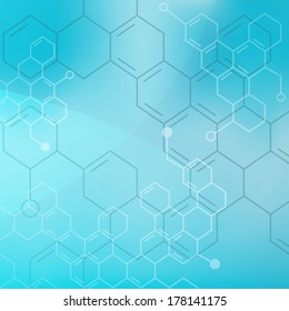 Abstract molecules medical background (Vector).