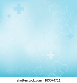 Abstract molecules medical background (Vector).