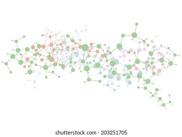 Abstract molecules medical background (Vector illustration).