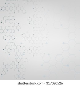 Abstract molecules or medical background. Vector illustration.