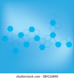 Abstract molecules medical background (Vector).