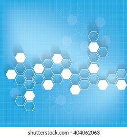 Abstract molecules medical background (Vector).