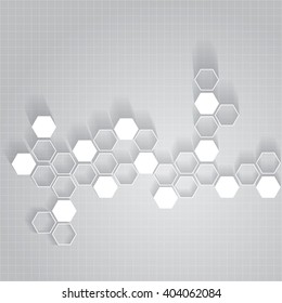 Abstract molecules medical background (Vector).