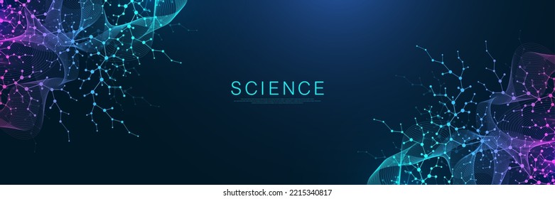 Abstract molecules structure background. Scientific or medical concept. Molecular structures or chemical engineering vector illustration