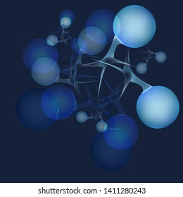 Abstract molecules structure design for your background. Vector illustration