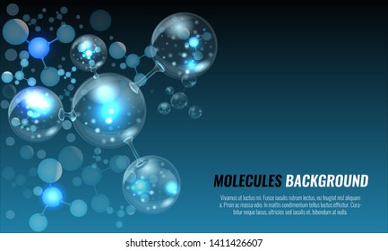 Abstract molecules structure design for your background. Vector illustration