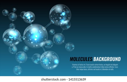 Abstract molecules structure design for your background. Vector illustration